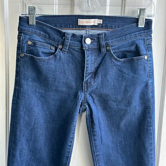 Tory Burch Skinny Jeans Dark Wash - Picture 3 of 11